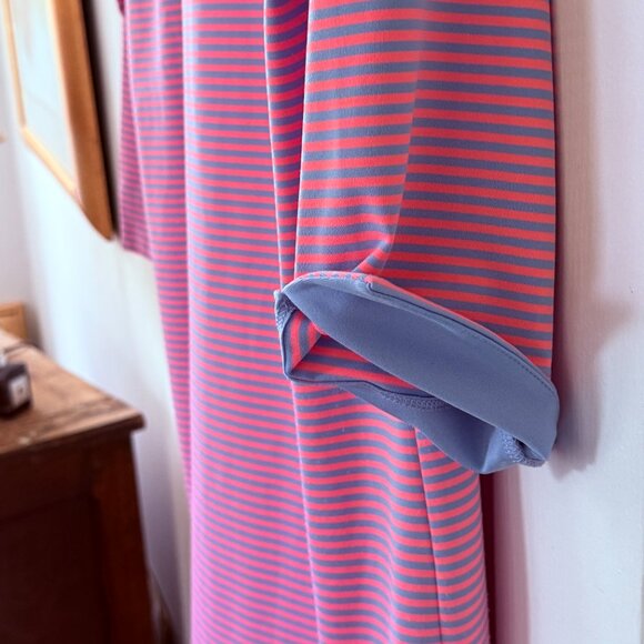 Vineyard Vines Performance UPF Striped Margot Shirt Dress Pink and Blue Size L - Picture 5 of 6